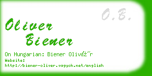 oliver biener business card